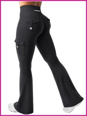 YEOREO High Rise Flare Leggings Compression Athletic Yoga Pants